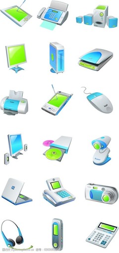 微縮世界中的科技基石 電子產(chǎn)品小圖標(biāo)與電子元器件